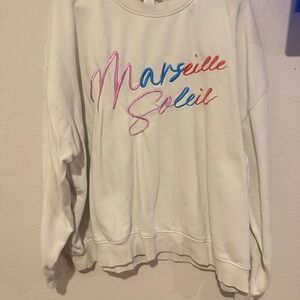 H&M White Sweatshirt with Colorful Graphic